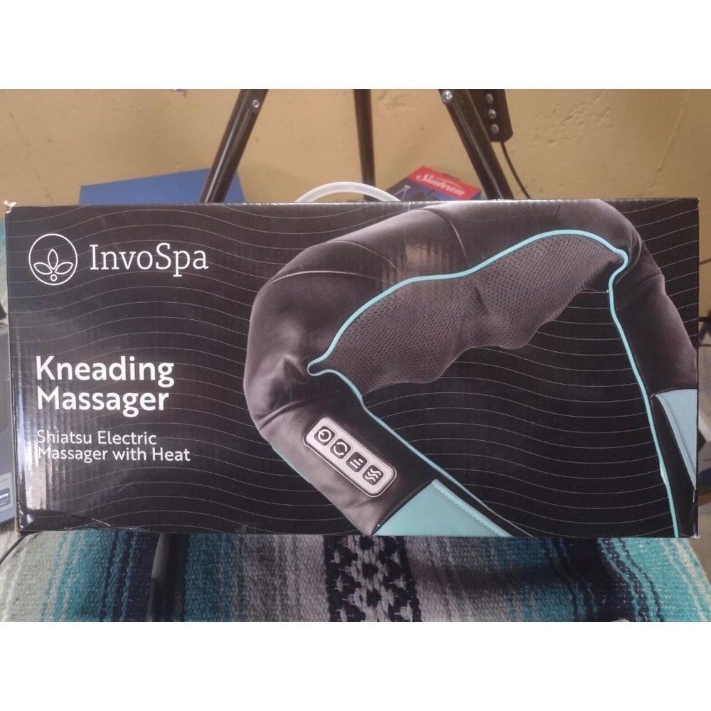 Shiatsu Back Shoulder & Neck Massager with Heat-Deep Tissue Kneading Pillow